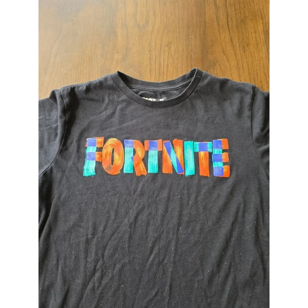 Fortnite Kids Black T-Shirt With Vibrant Multicolor Logo Design